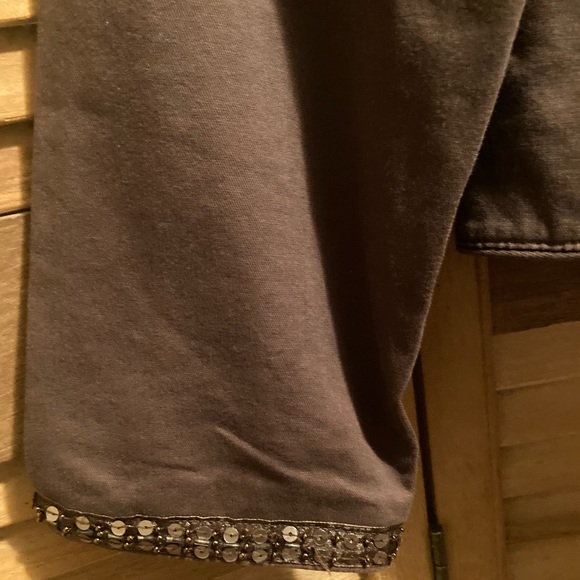 Apt. 9 Brown Jacket with Sequins Embellished Collar and Cuffs - Picture 12 of 16